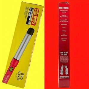NWT NIB BED HEAD TIGI CURLIPOPS | 1 1|4” | TOURMALINE CERAMIC STYLING IRON TVx2